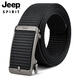JEEP SPIRIT 1941 ESTD【美國(guó)品牌】吉普皮帶男士帆布腰帶情人節(jié)無(wú)牙韓版休閑時(shí)尚褲腰帶 黑色-均碼（2尺1-3尺2腰圍）