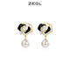 ZEGL真柳山茶花耳環(huán)仿珍珠耳釘復古925銀輕奢高級感女生日禮物送閨蜜 黑色 珠映山茶花耳環(huán)