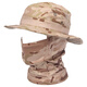翰陽(yáng) 戶(hù)外迷彩遮陽(yáng)偽裝圓邊帽頭套帽子套裝戰術(shù)登山釣魚(yú)防曬透氣面罩 沙色魔蝎【頭套+圓邊帽】