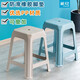茶花（CHAHUA）塑料凳子家用板凳加厚歐式西洋高凳時(shí)尚餐桌凳換鞋凳辦公室椅子書(shū) 【4只】高47.5cm高藍灰色