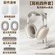 NACCITY適用蘋果airpods max保護(hù)套airpodsmax保護(hù)殼頭戴式耳罩1/2代四件套頭梁紫色透明硅膠星光色耳墊 【4件套】透明+星光色 蘋果 AirPods Max2