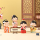 如果（Roogo）古風(fēng)國潮小擺件創(chuàng  )意裝飾品辦公桌面可愛(ài)仕女伴手禮送女生生日禮物 夢(mèng)回紅樓4個(gè)一套送禮袋