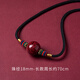 晟迅朱砂晶體鎖骨鏈女項鏈本命年禮物掛件吊墜禮物 珠徑18mm-長款周長約70cm