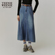 Teenie Weenie小熊秋季簡(jiǎn)約時(shí)髦中長(cháng)魚(yú)尾裙牛仔裙裙時(shí)髦氣質(zhì)通勤女 中藍色 M (165)