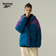 銳步銳步官方24新款男女同款時(shí)尚拼色連帽舒適百搭羽絨夾克外套 24FRM205UGBA 軍團藍 L