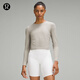 lululemon丨All It Takes 女士運(yùn)動長袖T恤*羅紋 Nulu? LW3GEZS 河石色 XS /4