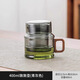溥畔茶壺玻璃墩墩壺泡茶杯辦公室小容量茶水分離喝水壺帶木把功夫茶具 【400ml】敦敦壺【青灰色】