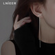 Lnieer顯臉瘦的耳線女2025新款S925銀耳釘流蘇耳環(huán)長(zhǎng)款耳墜 X流蘇耳線【925銀】