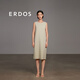 ERDOS 春夏微A顯白慵懶無袖長裙修身顯瘦純色寬松女連衣裙 晨霧綠 M 160/84A