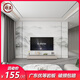 巖板廣東優(yōu)等品大板800x2600定制電視沙發(fā)新中式山水畫墻磚背景墻 水墨丹青 800*2600*9mm