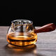 特厚木把玻璃公道杯茶漏一體茶器功道分茶杯茶海茶壺加厚耐熱側(cè)把 304茶漏+木把公杯 360ml 1只