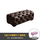 歐圣斯（OSHNES FURNITURE）美式輕奢真皮換鞋凳沙發(fā)凳長(cháng)凳牛皮拉扣腳踏臥室床尾凳腳凳簡(jiǎn)約凳 【進(jìn)口黃?！块L(cháng)100寬40高40咖啡
