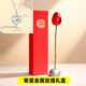 伊一生戀尚愛跳動的心項鏈女足銀鎖骨鏈七夕情人節(jié)禮物送女友老婆 一見傾心項鏈（藍）七夕限定玫瑰禮盒 精美禮盒