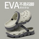 鉑吶苓洞洞鞋男士夏季厚底防滑踩屎感沙灘涼鞋eva防臭情侶包頭拖鞋外穿 銀河灰【42-43】適合41-42
