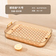 沃德百惠（WORTHBUY）茶盤(pán)托盤(pán)家用小型茶杯水壺托盤(pán)雙層瀝水茶幾水杯托盤(pán)輕奢方形茶盤(pán) 琥珀金：大號(hào)