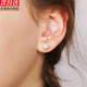 飾薇新款s925銀針扁圓兔子耳釘百搭時(shí)尚女士耳飾品送女生禮物 禮盒裝