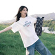 汐菡純棉短袖T恤女夏季寬松學(xué)生高中初中生女生衣服夏天2025新款上衣 韓版潮流純棉白色 均碼 （可備注碼數(shù)）