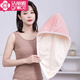潔麗雅（grace）干發(fā)帽女吸水雙層加厚2025新款包頭巾洗頭擦頭發(fā)速干毛巾浴帽品牌 加厚雙層兩用干發(fā)帽-粉白 【商超