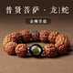 尼泊爾天然金剛菩提手鏈菩提男士手把件文玩盤玩核桃手串男佛珠 生肖龍蛇普賢菩薩【手圍1819cm