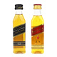 尊尼獲加（JOHNNIE WALKER）黑牌紅牌小酒版50ml 蘇格蘭威士忌 英國進(jìn)口威士忌洋酒 酒辦 紅牌黑牌酒伴組合