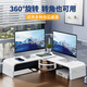 派凡【帶抽屜】雙屏顯示器增高架電腦支架辦公室桌面轉(zhuǎn)角工位臺式屏幕底座雙機位筆記本收納置物托架子 白色【雙層抽屜/加長雙機位/轉(zhuǎn)角可用】