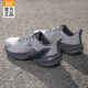 361°男鞋跑步鞋運動(dòng)鞋子男生夏季網(wǎng)面透氣軟底休閑鞋厚底耐磨防滑跑鞋 煙灰/循環(huán)灰 42