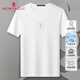 夢(mèng)特嬌（MONTAGUT）短袖t恤夏季男士涼感透氣中年男士體恤輕薄上衣 白色 2XL/54 
