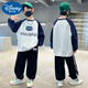 迪士尼（Disney）男童衛衣秋裝套裝2025新款中大童3-12歲男孩童裝春秋款運動(dòng)服兒童 藏青色 120 cm