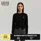 Teenie Weenie小熊女裝簡約針織衫女秋冬針織開衫罩衫短外套上衣 黑色 XS (155)