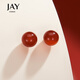 Jay紅色瑪瑙耳釘高級(jí)感過(guò)年耳飾禮盒送女生七夕情人節(jié)禮物老婆 瑪瑙耳釘（送證書）