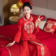 枝己秀禾服2025新款新中式新娘嫁衣國風結婚禮服婚服喜服敬酒服龍鳳褂 MF014 L