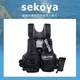 SEKOYA路亞下水多功能浮力釣魚成人背心溪流磯釣馬甲船釣趕海裝備 F5975 黑色 通碼 成人均碼