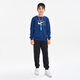 NIKE 3BRAND 耐克男女童衛(wèi)衣+褲子2件套2025兒童衛(wèi)衣長(zhǎng)褲套裝 靛藍(lán)色 150 /72 【建議身高140-152cm】