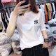 LOVER RUCCI七分袖t恤女純棉寬松內(nèi)搭打底衫2025年春秋款新款正肩中袖上衣潮 701-15白色 M 適合90-105斤