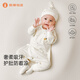 微獅牧尼新生兒衣服初生嬰兒連體衣春秋季滿(mǎn)月寶寶和尚服哈衣