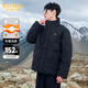 卡賓【蓄熱三防】卡賓無(wú)縫羽絨服男冬季潮流時(shí)尚寬松保暖潮牌立領(lǐng)外套 煤黑色01 L /175/50