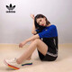 阿迪達斯 （adidas）楊冪同款三葉草女裙夏季舒適透氣時(shí)尚圓領(lǐng)短袖連衣裙FL0035 32碼