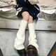 南歐世爵（Nou?Knight）針織腿套jk堆堆襪軟妹y2k亞文化襪套千禧夏季款原宿針織堆堆襪 白色襪套 喇叭款