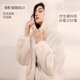香影【貓貓絨】米白連帽毛絨外套女2025冬季新款拉鏈毛毛仿生皮草 米色 XS