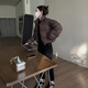GARNUO黑色短款羽絨服女小個(gè)子肯豆風(fēng)2025新款冬季白鴨絨加厚面包服外套 棕色 M 【101-115】