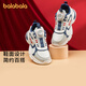 巴拉巴拉童鞋兒童運動(dòng)鞋旋轉扣中大童春秋老爹鞋慢跑鞋新年校園鞋防滑 白藍色調00318 27碼
