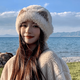 繪詩慧保暖帽子女秋冬毛線帽針織帽大頭圍毛絨帽棉帽防寒帽護耳帽月子帽 貓耳朵針織帽【淺卡其色】 均碼【54-60CM】