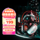 達爾優(yōu)EH733電競游戲耳機 頭戴式耳機 USB環(huán)繞7.1音效 筆記本電腦降噪有線吃雞耳機耳麥 競技白 