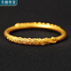 樂(lè )喵（LEMIAO）越南仿沙金手鐲女士龍鳳呈祥傳承復古嵌絲孔雀鍍金貴妃鐲子首飾 6n古法傳承孔雀手鐲60碼  A13-103