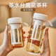 私家良品水杯女生茶水分離冷泡茶杯耐高溫帶刻度學(xué)生透明冷萃水杯子男夏季