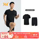 361°跑步運動(dòng)套裝男休閑健身寬松短袖短褲夏季男兩件套652414001H-3