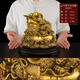 匯品簡（HUIPINJIAN）金蟾擺件黃銅三足金蟬招客廳玄關(guān)裝飾店鋪財開業(yè)禮品三腳蟾蜍大號 22號財字如意金蟾加厚銅錢+贈底
