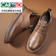 卡帝樂(lè )鱷魚(yú)（CARTELO）男鞋秋季2025新款低幫馬丁靴真皮工裝鞋軟皮商務(wù)正裝男士休閑皮鞋 棕色 40