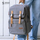 SANWA多功能雙肩包男 大容量電腦包 旅行背包 書(shū)包大學(xué)生 帆布包 淺灰色 16英寸