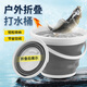 臻佑（Grsaed）折疊桶水桶車載家用洗車桶戶外釣魚桶便攜打水桶取水桶5L 灰色